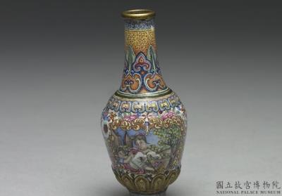 图片[2]-Copper-body painted enamel vase with European mother-and-child decoration, Qing dynasty, Qianlong reign (1736-1795)-China Archive